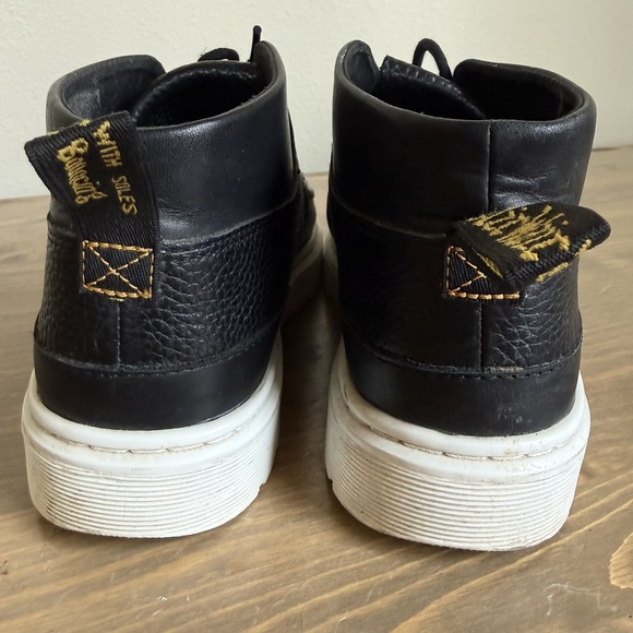 Dr. Martens Womens 7 Black Leather Jemima Kiltie Lace Up Chukka Boots Shoes - Picture 6 of 9